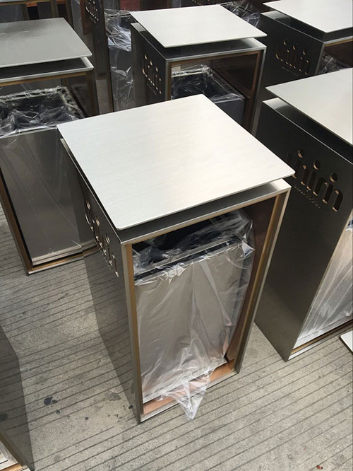 欣方圳不銹鋼垃圾箱服務湖南常德商場物業客戶